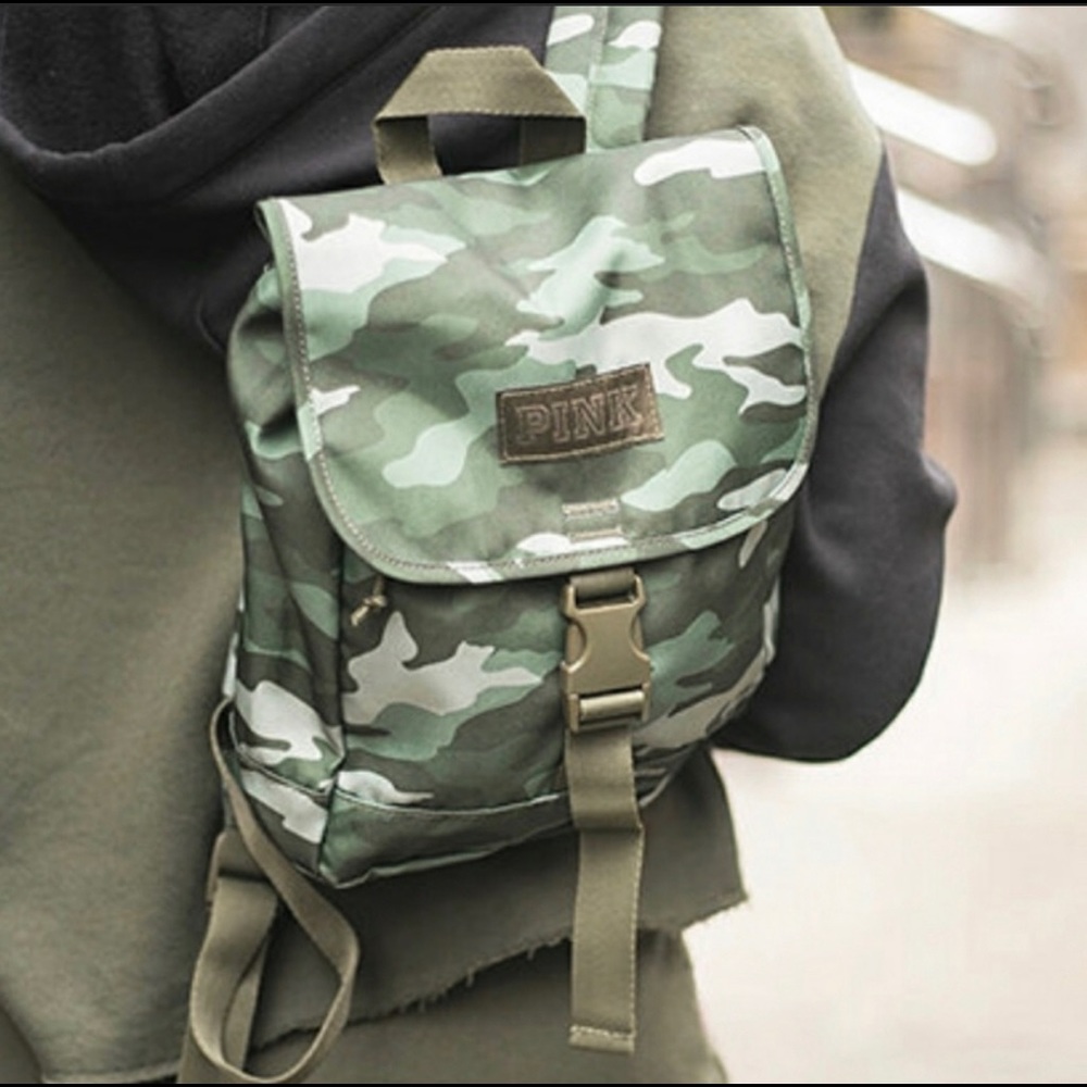 VICTORIAS SECRET PINK Mini Camo Backpack!